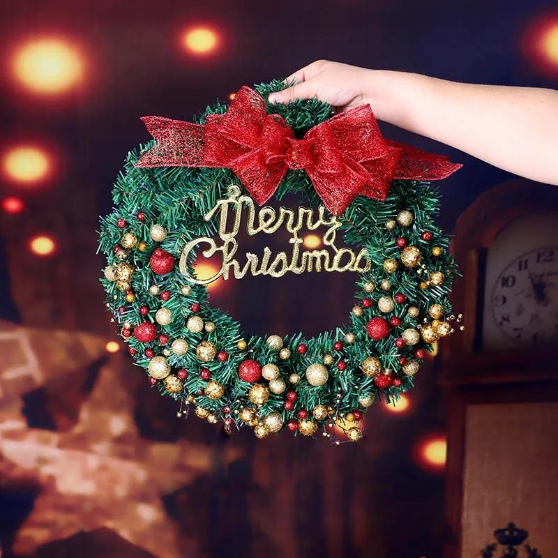 New Sprinkle Ball Christmas Wreath 30/40CM Christmas Ornament Pendant Christmas Decoration Wreath