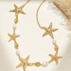 Shell Sea Star Imitation Pearl Body Chain Gold Beads Belly Chains Starfish Waist Chain  Summer