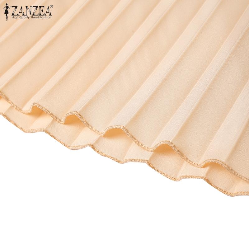 ZANZEA Women Casual Side Zipper Solid Color Loose Wide Leg Pants