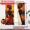 Flat Printing African Twilight Chic Creative Curtains Versatile Durable Polyester All Ldeal Room Set Of 2 Made