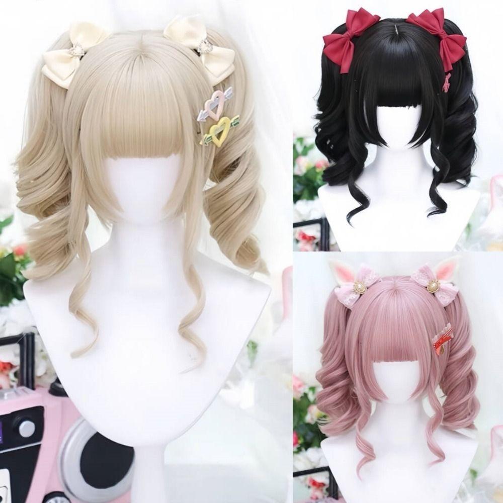 Princess Cut Synthetic Wigs With Bangs Harajuku Short Cosplay Lolita Hair  Carnival