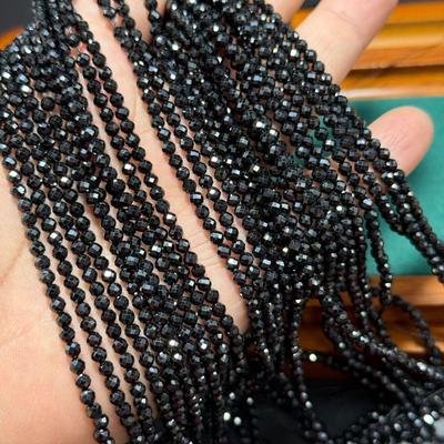 Perles facettées d'épinelle noire naturelle pour bijoux DIY: Bracelets, Colliers et Accessoires de Vêtements