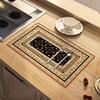 National Style Dish Drying Mat Absorbent Floral Coffee Rubber Backed Soft Silicone Bird Kitchen Draining for Bathroom Bar