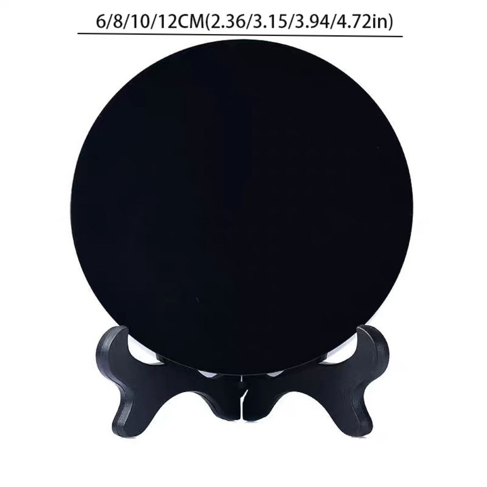 Crystal Craft Black Crystal Ornaments Round Natural Obsidian Ornaments  Home