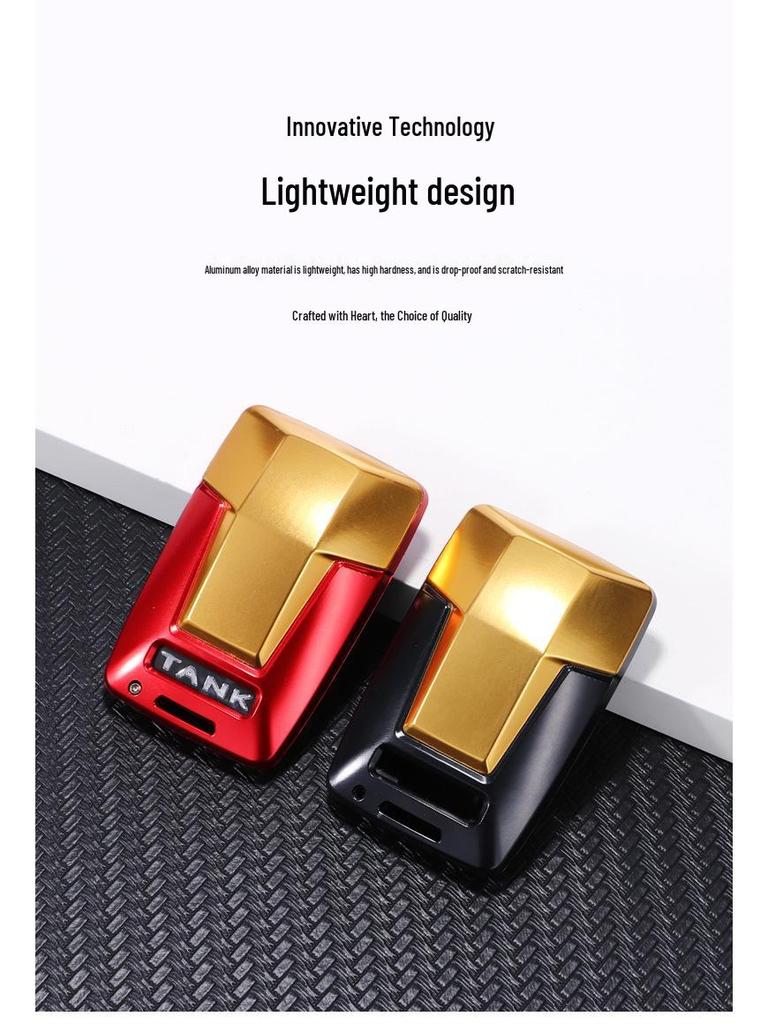 Tank 300/500 Aluminum Alloy Flip Key Case - Iron Man Edition