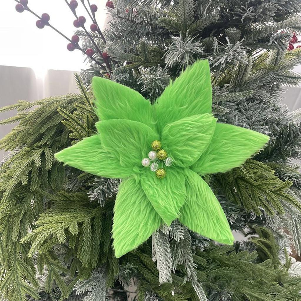 Christmas Decorations, Plush Simulated Christmas Flowers, Christmas Tree Wreaths, Plush Decorations