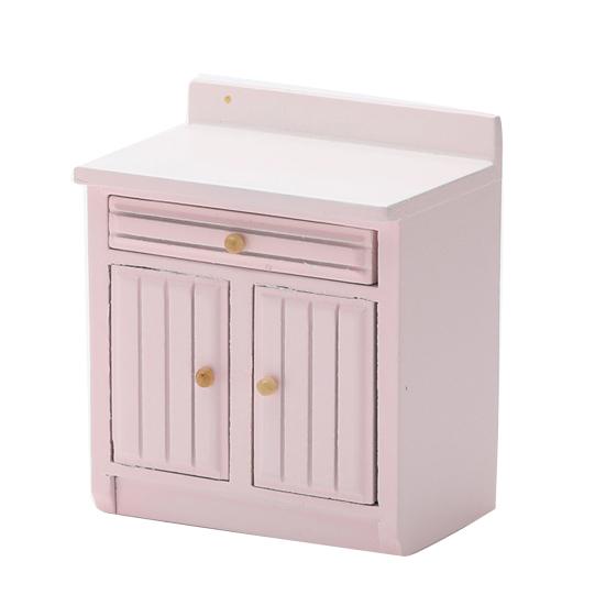 45669 Mini Doll House Kitchen Play Cabinets Cooking Table Sink Counter