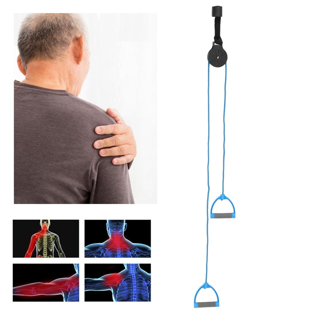 Schulterübung Flaschenzugsystem Arm Über-Tür Trainingsgerät für Dehnübungen Schulterflaschenzug Trainingsband