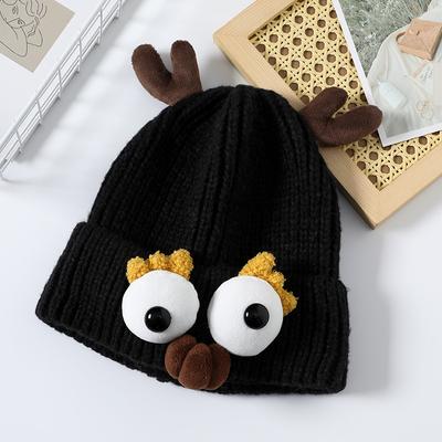 Căciuli noi drăguțe de desene animate cu ochi mari pentru femei, pălărie tricotată amuzantă coreeană pentru cuplu, modă de iarnă, caldă, pentru frig, pentru petrecere