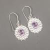 Morganite Gemstone 925 Sterling Silver Handmade Earrings 1.59" Statement Jewelry For Girl EE-94-10
