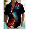 New Hawaii Spring/Summer Fashion Leisure Street Walk Tourist Beach Printed Full Open Short Sleeve Button Shirt, Quick Shipping