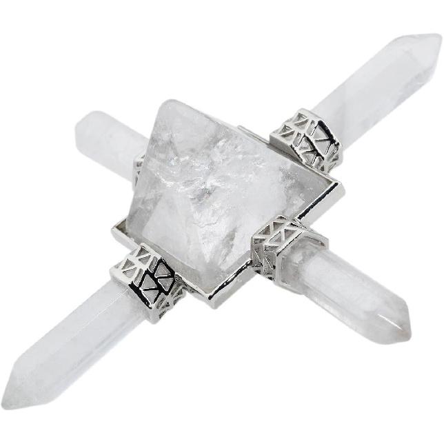 Rockcloud Pyramid Energy Generator, Reiki Chakra Healing Crystal Stone,Rock Quartz
