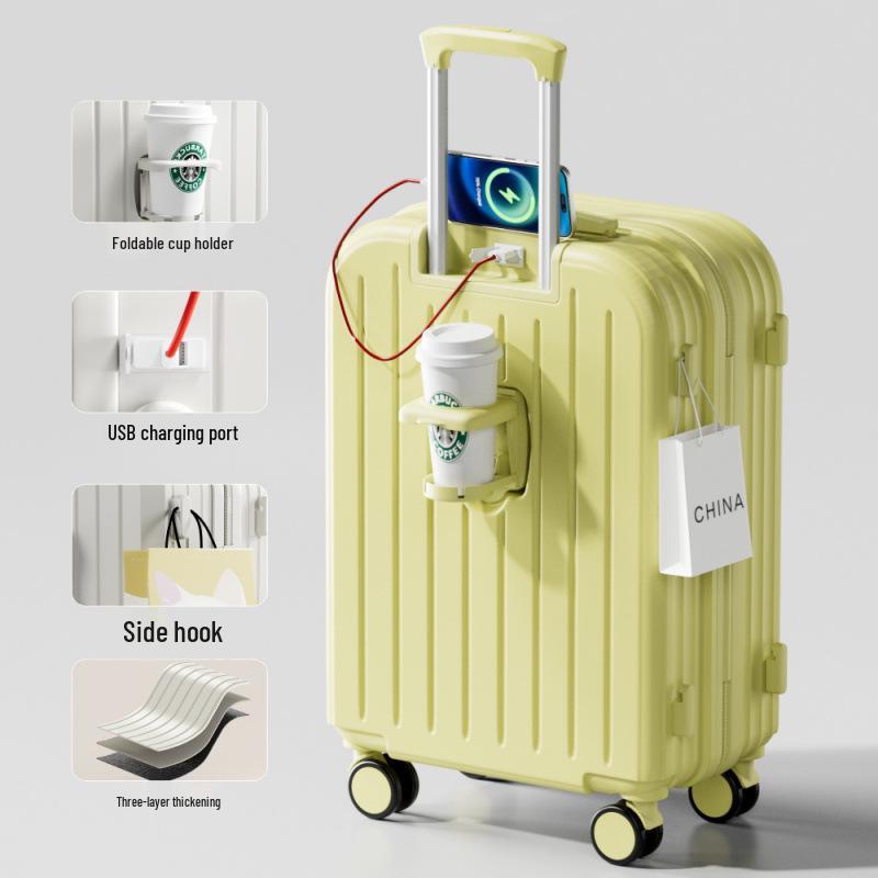 Durable Large Capacity Trolley Suitcase with Combination Lock and Universal Wheels