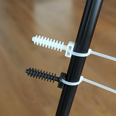 300pcs Plastic Cable Ties Set Nylon Fixed Base Wall Mount Cable Management Clips Durable Insulation And Flame Retardant