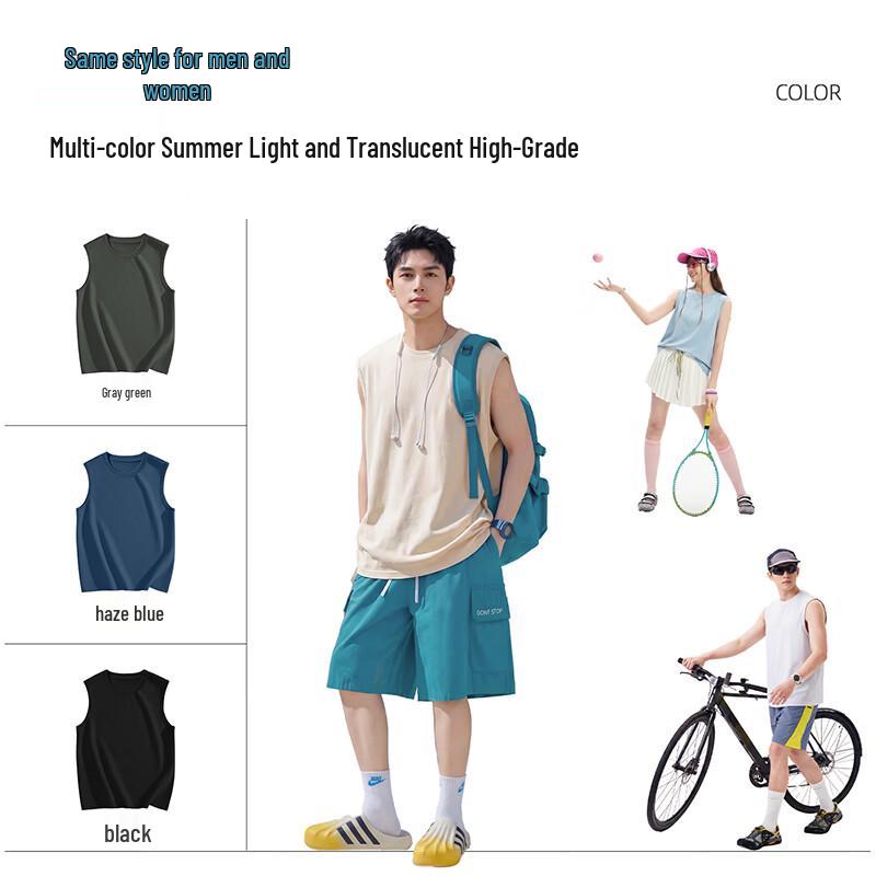 JEANSWEST LIFE Unisex 100% Cotton Vest Tank Top