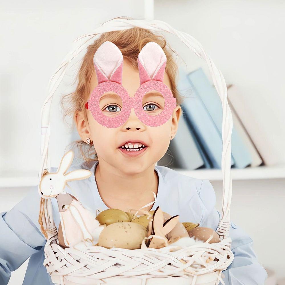 Cute Easter Glasses Frame Plush Costume Eyeglasses Easter Bunny Ears Glasses  Adults and Children