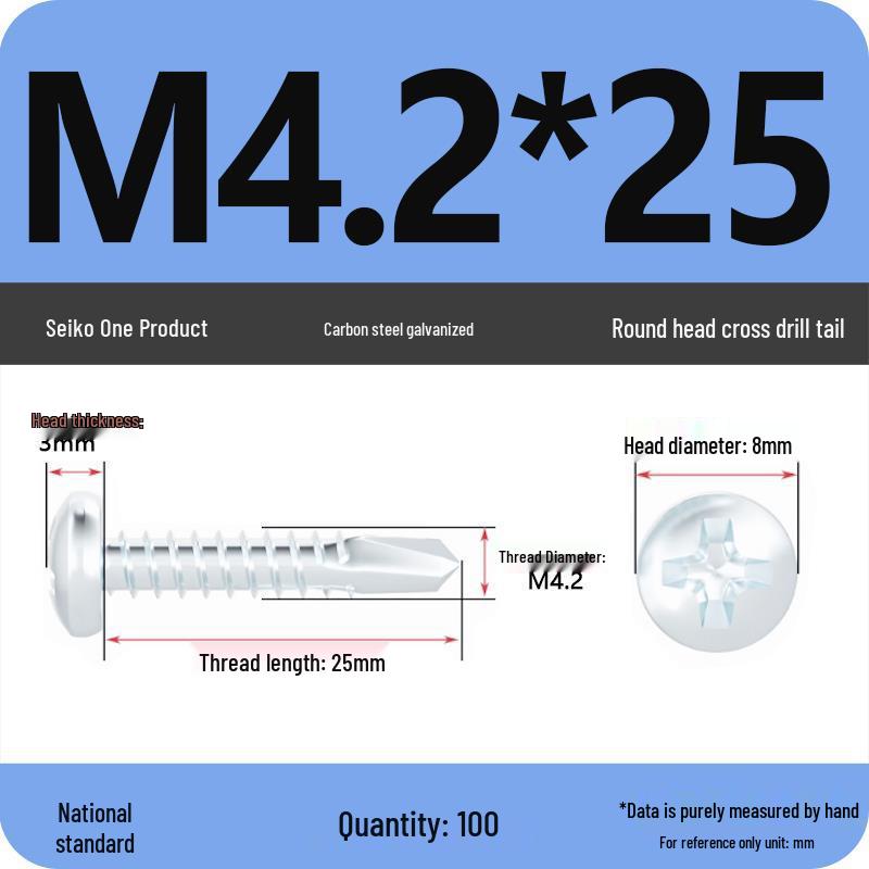 National Standard Hardened Galvanized Phillips Self-Drilling Self-Tapping Screws for Sheet Metal