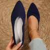 Fashion 2024 New Women Flat Shoes Pointed Toe Knitted Slip on Ladies Shoes Casual Breathable Ballet Women Flat Shoes Loafers Lightweight