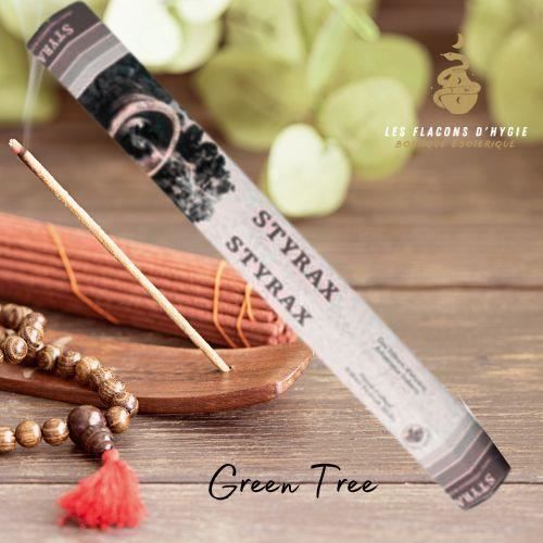 Encens - GREEN TREE - Styrax - Parfum apaisant - Idéal méditation - Mixte