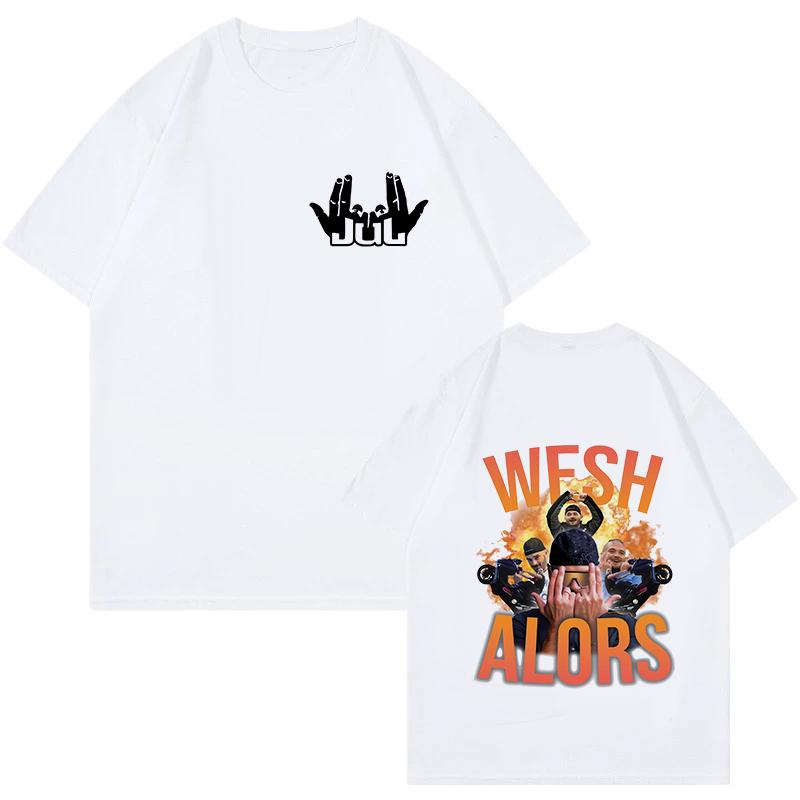 Rapper Jul Gesture Logo Printed Tshirt Unisex and Women Summer Cotton Y2K Clothing Hip Hop Fashion Short Sleeve Tops Streetwear