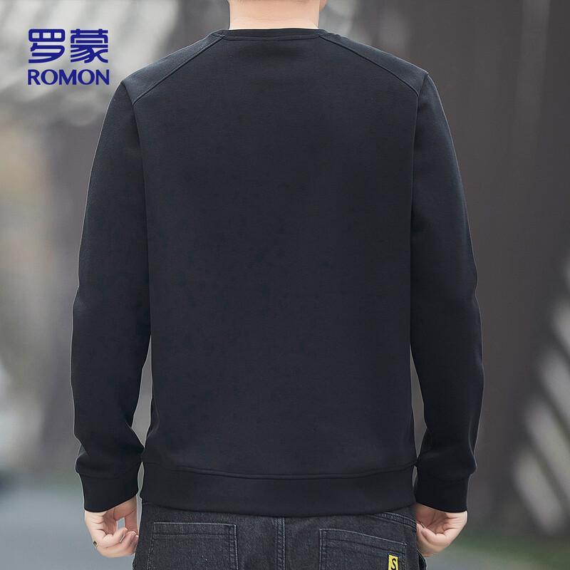 ROMON Men's Round Neck Long Sleeve Sweatshirt