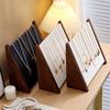 Wooden Design Sloping Necklace Display Stand High-end Bracelet Stand Counter Jewelry Display Equipment Necklace Storage