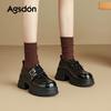Platform Spring New Models Not Tired Feet Single Shoes Commuter Black British Small Leather Shoes