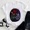 Casual Flowers Forest Graphic Women's T-Shirt Summer Blouse Loose 90S Short Sleeve O-Neck Tees Ladies White Tops Female Clothing