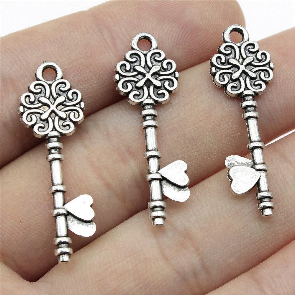 Key And Lock Charms Pendant Child Jewellery Massive Funny Art Supplies