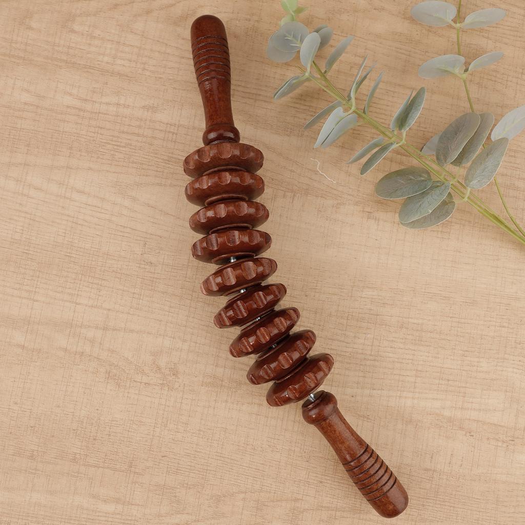 Wooden Therapy Massager Roller Trigger Point Massager Stick for Fascia Cellulite Muscle & Abdomen Body, Muscle Belly Relief Too