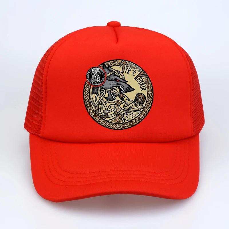 Viking OdinS Wolf Vantage Rune Rune Baseball Cap Celtic Knot Art Norse hip hop cap fashion summer Unisex mesh snapback hats