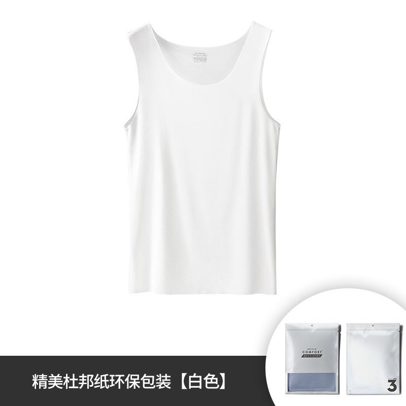 

[Precious Luxury Goods] Double-sided Austrian Men s Spring and Summer Traceless Vest Bottom Sleeveless T-Shirt l（ 45kg~60kg ） белый