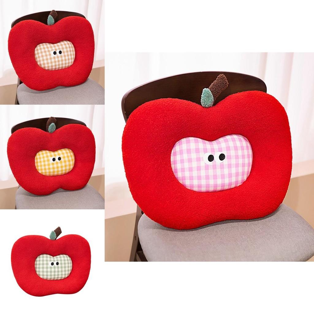 Cute Apple Seat Cushion With Soft Short Plush For Office And Home Comfort Enhancing