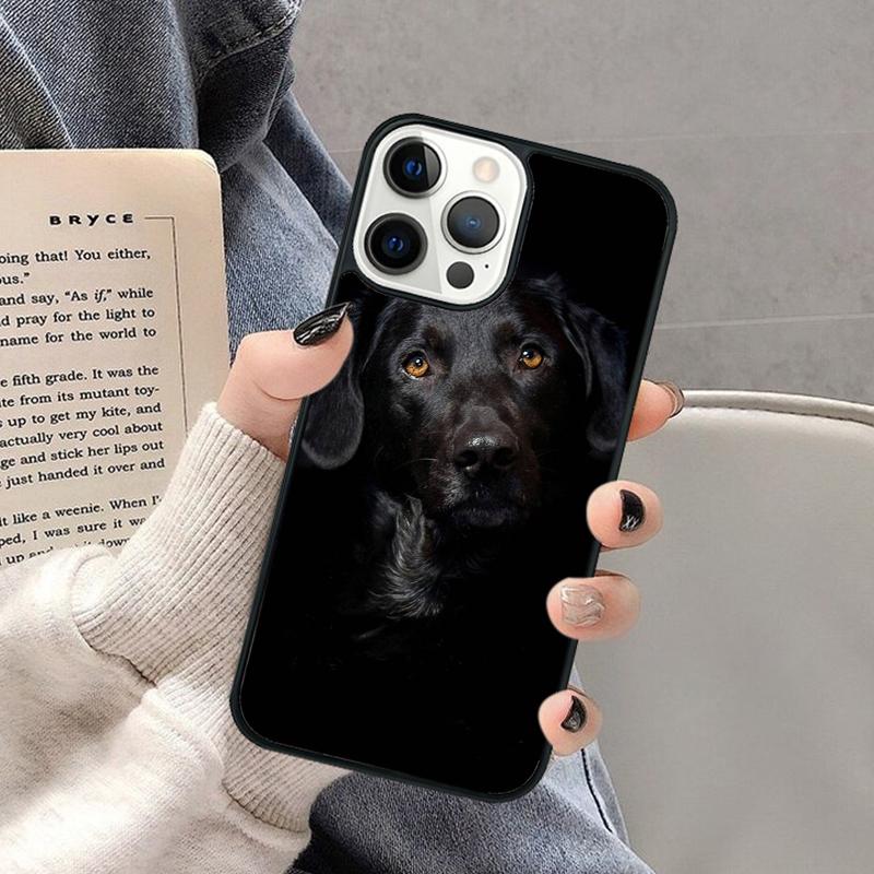 Black Labrador Retriever Animal Dog Phone Case for iPhone 17 Air 16 16e 15 Plus for Apple 13 11 12 14 Pro Max Cover