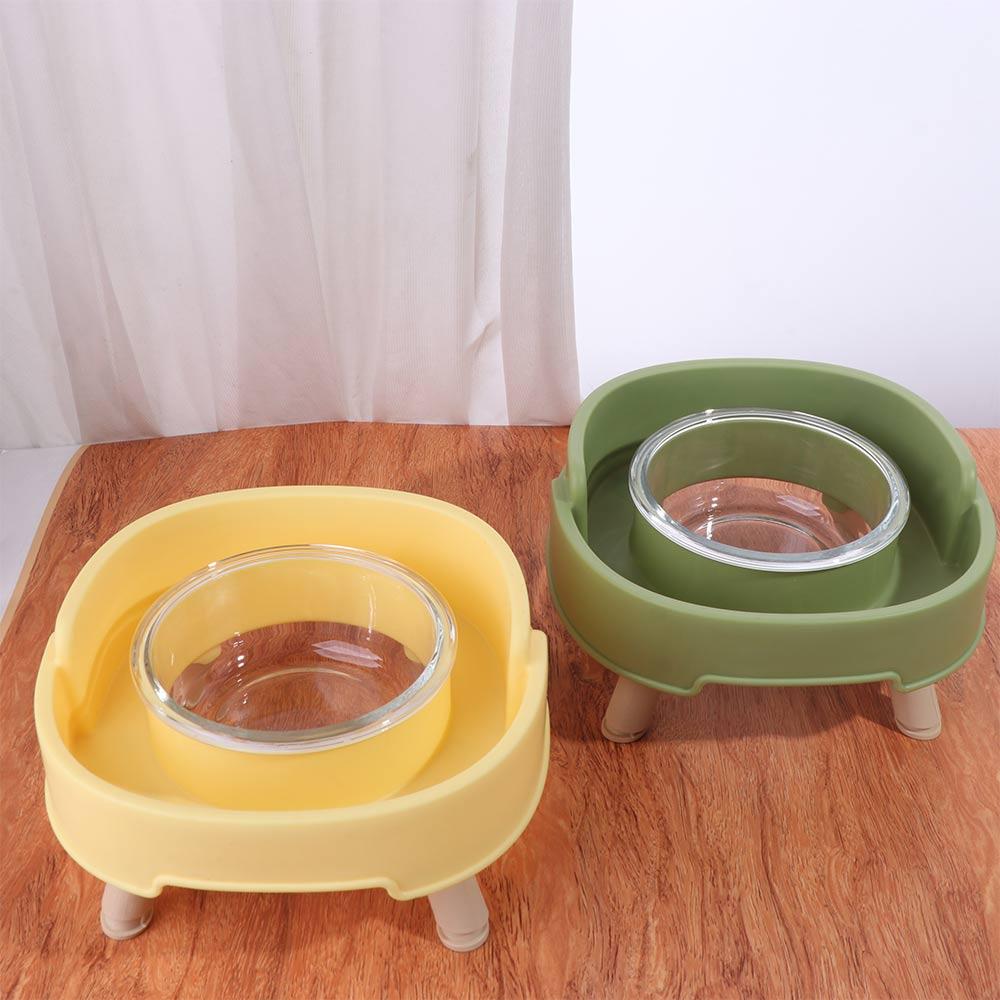 Plastic Pet Dog Cat Bowl Protect Cervical Vertebra Cat Food Bowl Sturdy Cat Feeder Pet Products