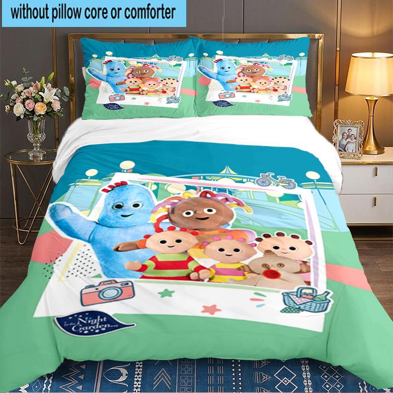 3PCS Night Garden Bedding Set,Including 1pc Duvet Cover And 2pcs Pillowcases Perfect for Bedroom, Dormitory, Large size Fan Christmas gift