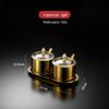 Luxury Korean 304 Stainless Steel Spice Jars: Salt & Oil Jar with Spoon, Gold Accent
