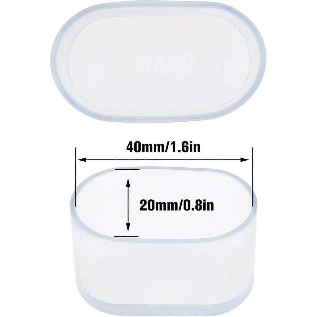 16pz Puntali Rotondi per Gambe Tavolo e Sedia, Copertura Flessibile tipo Gomma Antigraffio per Pavimento e Mobili - 40x20mm (chiaro)
