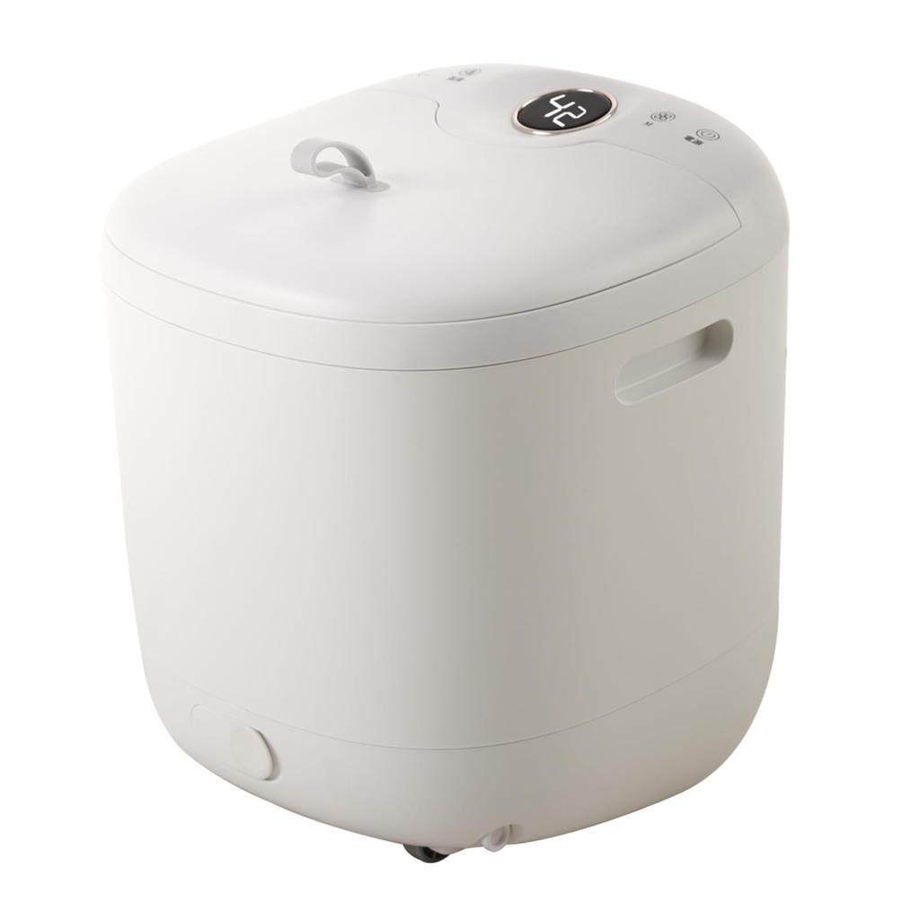 GOQRAQ Footbath Footbath with Heat Retention Function Footbath Footbath Bucket Electric Footbath Bucket with Lid Timer Electric Massage Ball Footbath