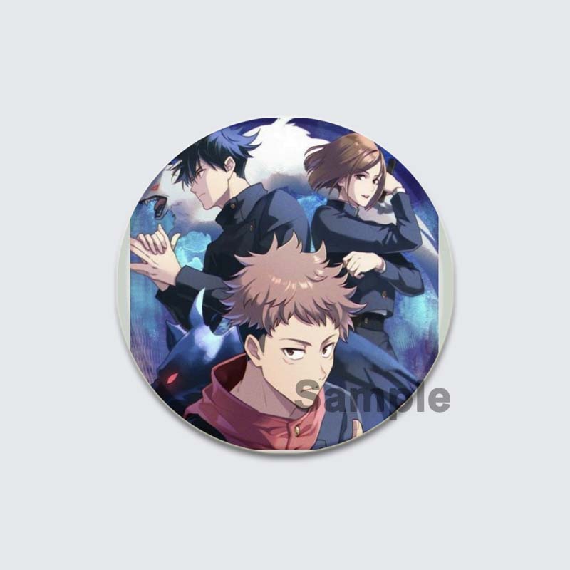 32/44/58mm Anime Jujutsu Kaisen Insigna Figura Gojo Satoru Yuji Itadori Desene animat rotund Ace lucrate manual DIY Rucsac Guler Brosa Accesorii