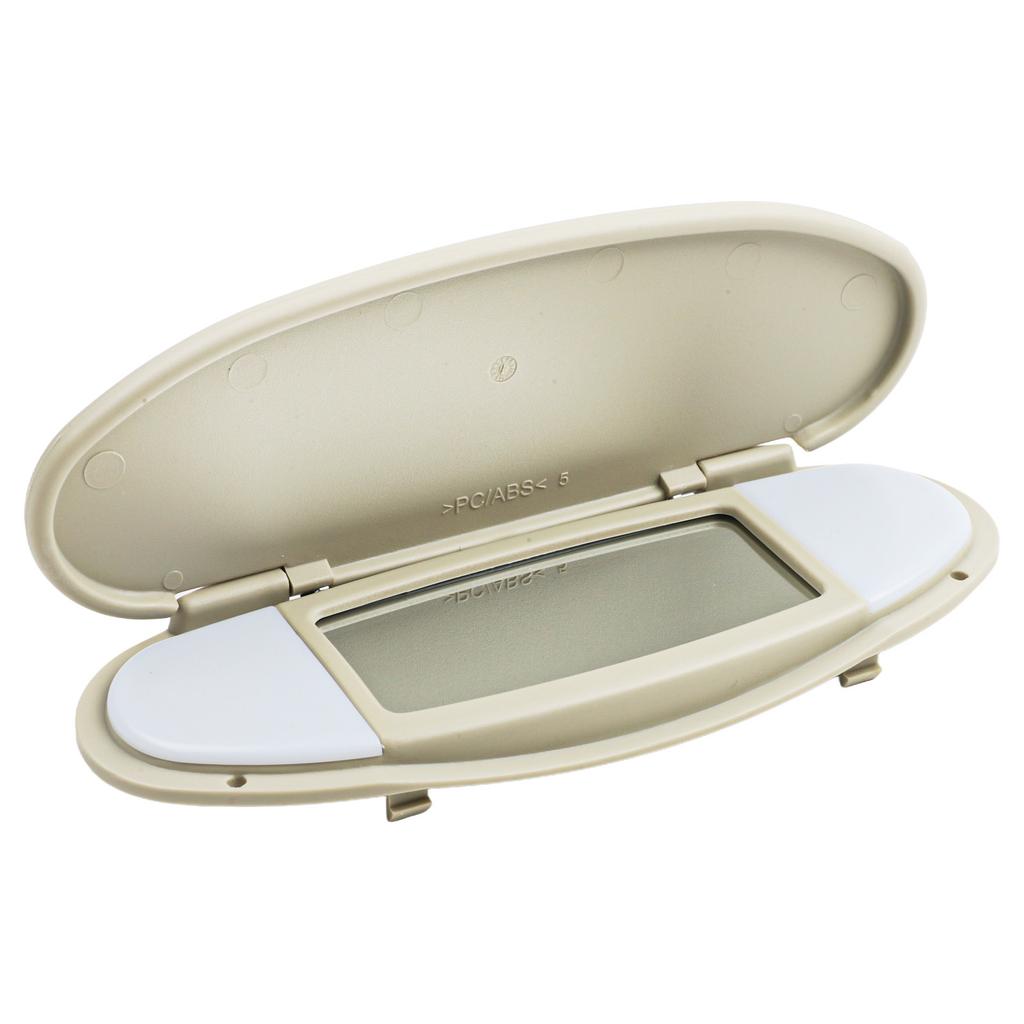 Sun Visor Mirror Cover 1 Pcs Beige Car Accessories