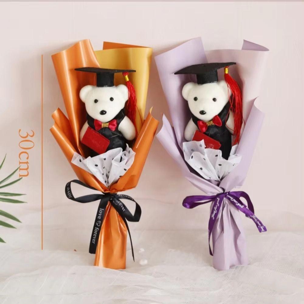 Stuffed Little Bear Doll Bouquet Cartoon Simulated Bear Doll Bouquet  Girl Birthday Gift