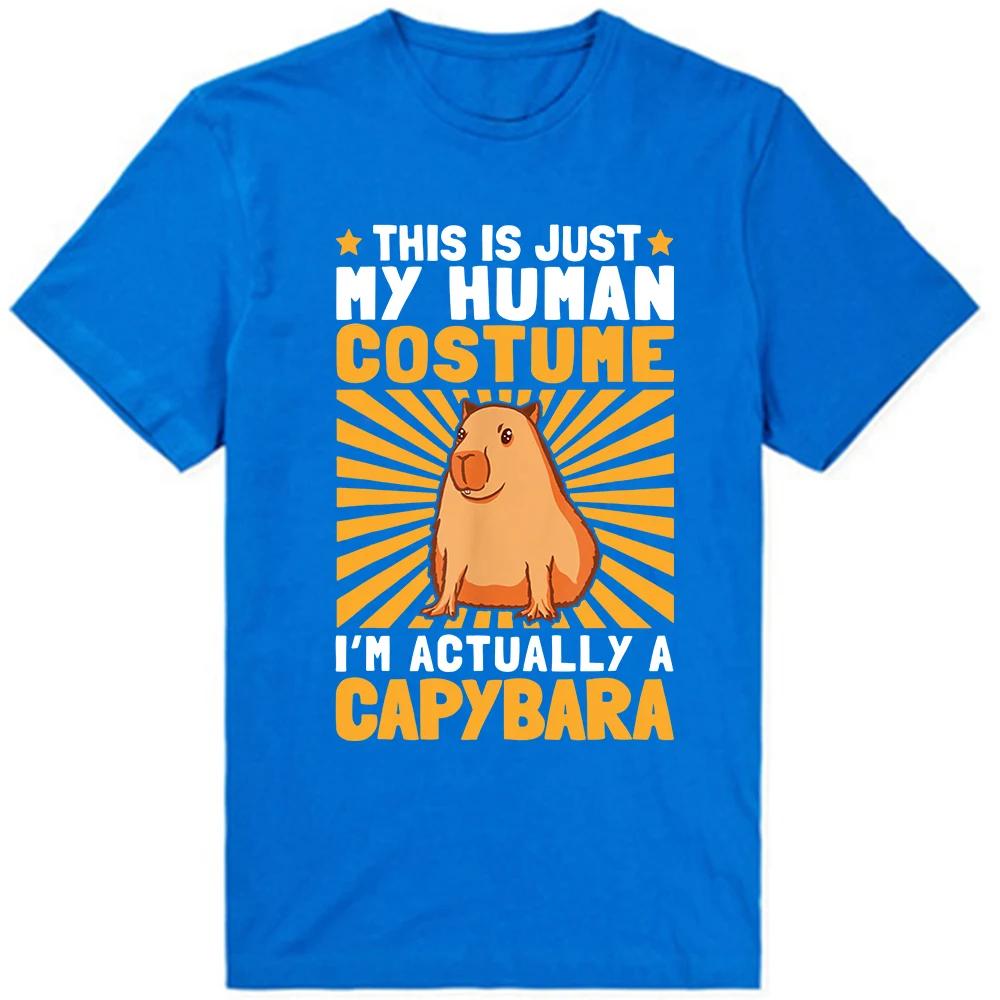 Retro Lustiges Capybara Don't Worry Be Capy T-Shirts Sommer Grafik Baumwolle Streetwear Kurzarm Geburtstagsgeschenke T-Shirt Männer