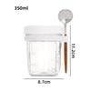 1/2Pcs350ml Overnight Oat Cup Glass With Lid And Spoon Seal Food Breakfast Cup Portable Cereal Milk Salad Yogurt CupKitchen Item