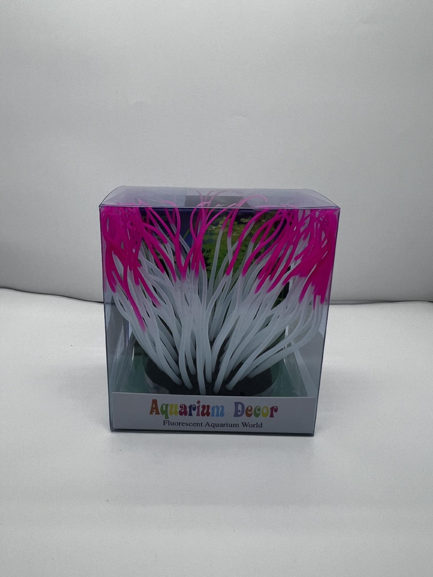 

Luminous Aquarium Silicone Sea Anemone Decoration - Medium Size красный