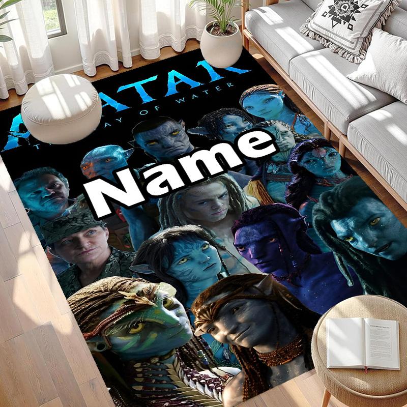 Custom Name Personalized Avatar Print Carpet, Versatile Home Decor Rug, for Playroom, Apartment, Balcony, Entryway, Hallway Gift