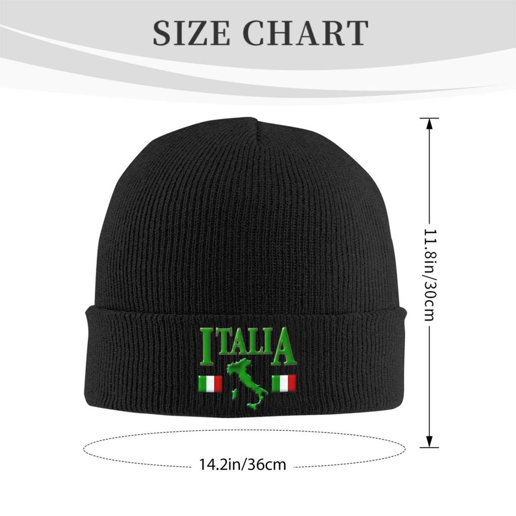 Italia Warm Knitted Cap Fashion Bonnet Hat Autumn Winter Outdoor Beanies Hats for Men Women Adult