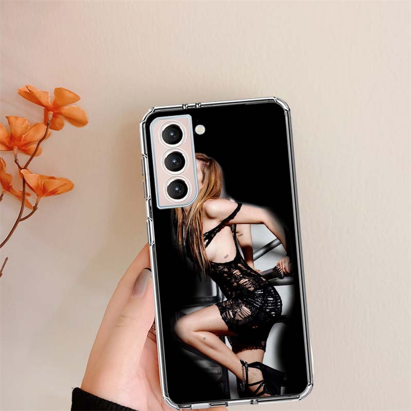 Sängerin Avril Lavigne Klare Handyhüllen für Samsung S26 Ultra Galaxy S25 Edge S24 S23 FE S21 Plus S20 S22 S10 Hülle Gemustert Com