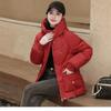 New Shiny Down Quilted Women's Long Loose Thick Quilted Women Hooded Bread Coat