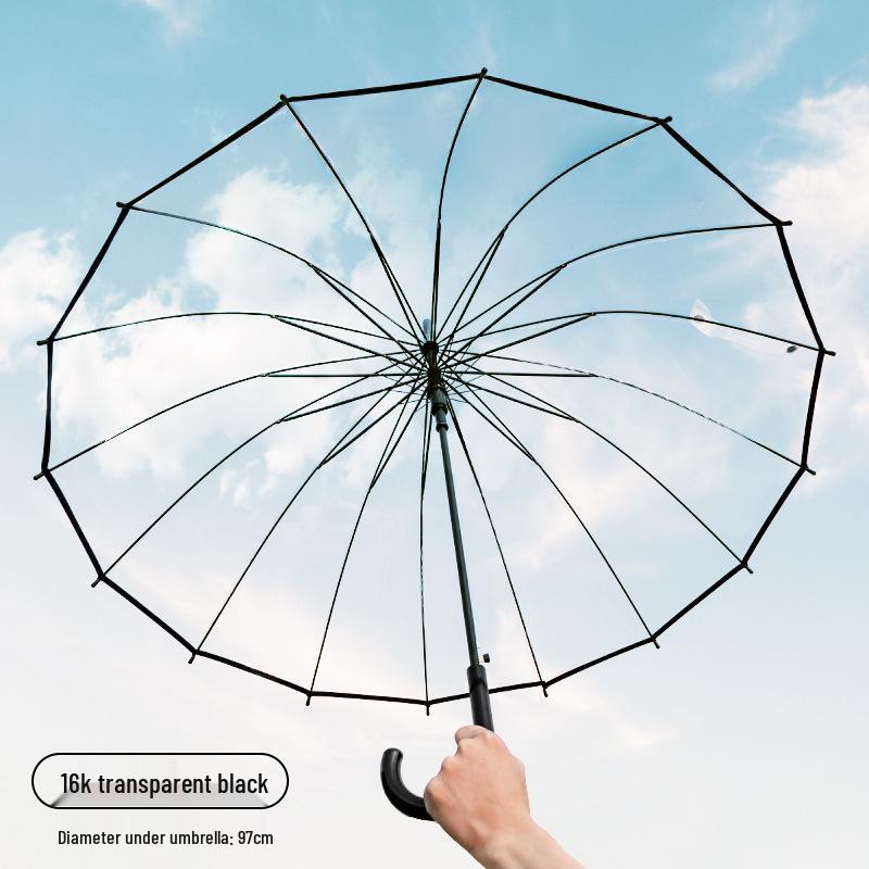 125cm Durable Business Semi-Automatic Long Handle Sunscreen Umbrella